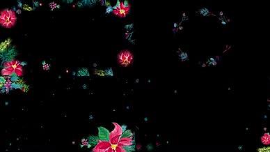 7组水彩鲜花植物展开背景视频mov1080P视频素材